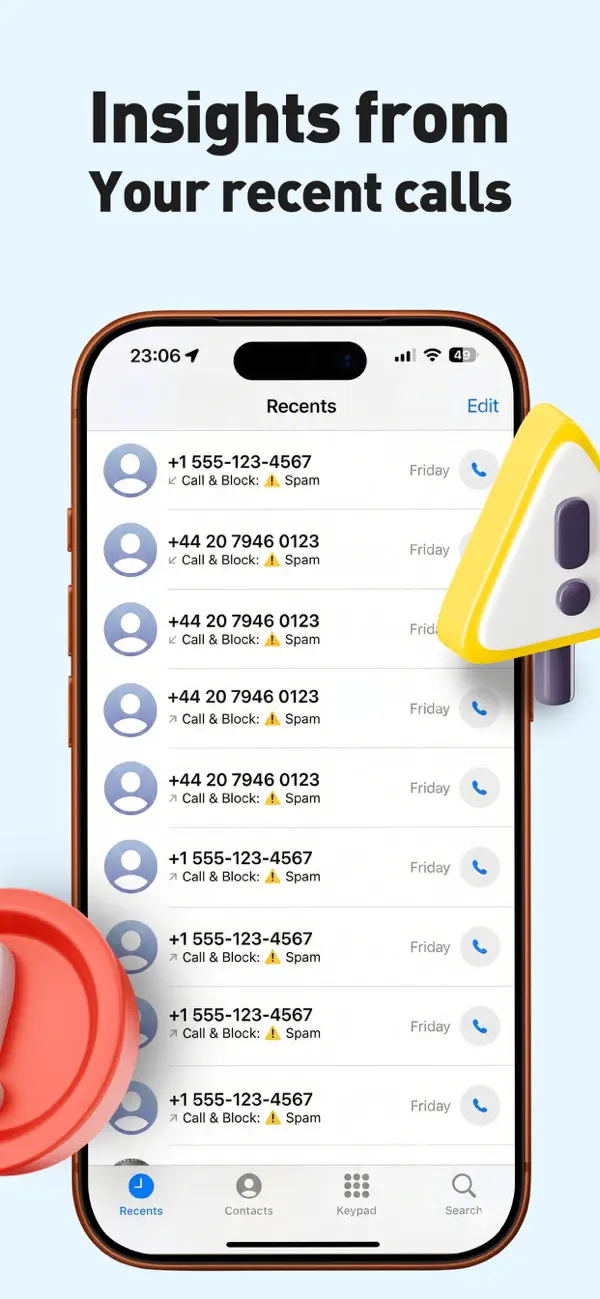 Call & Block caller identification screen